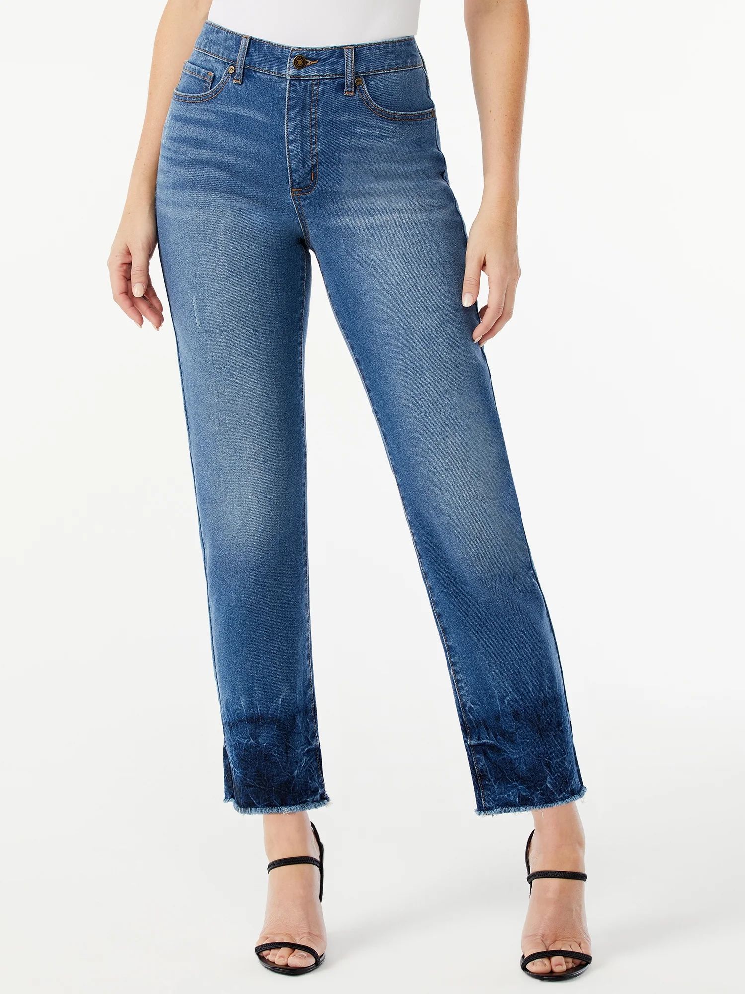 Sofia Jeans by Sofia Vergara Women's Leslie High Rise Slim Straight Jeans | Walmart (US)