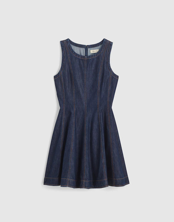 Airy Denim Circle Mini Dress in Rinse Wash | Madewell