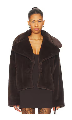 superdown Willow Faux Fur Coat in Brown from Revolve.com | Revolve Clothing (Global)
