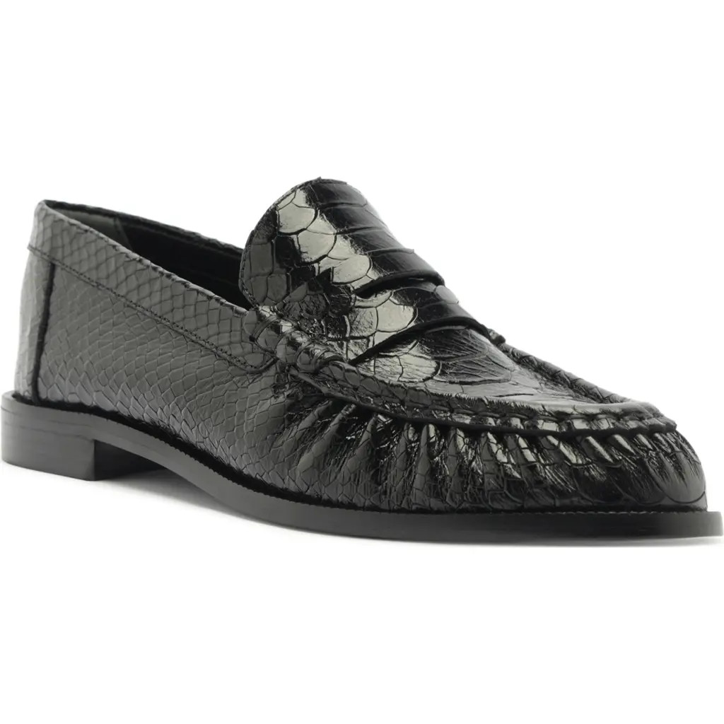 Schutz Tyche Penny Loafer in Black at Nordstrom, Size 9.5 | Nordstrom