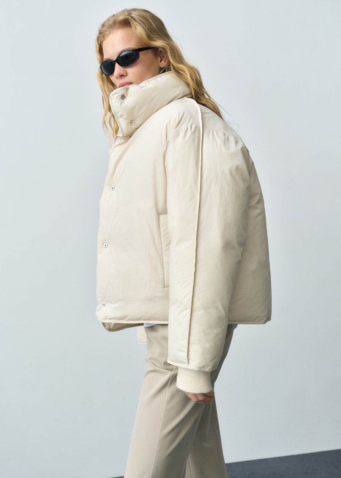 Quilted crop anorak - Women | MANGO United Kingdom | MANGO (UK)
