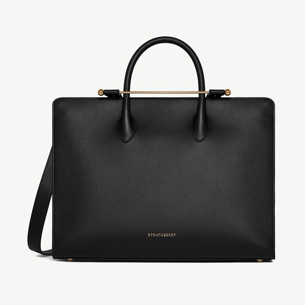 Strathberry - Tote - Top Handle Leather Tote Bag - Black | Strathberry