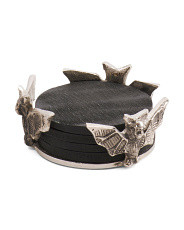 Set Of 4 Coasters With Bat Holder | TJ Maxx