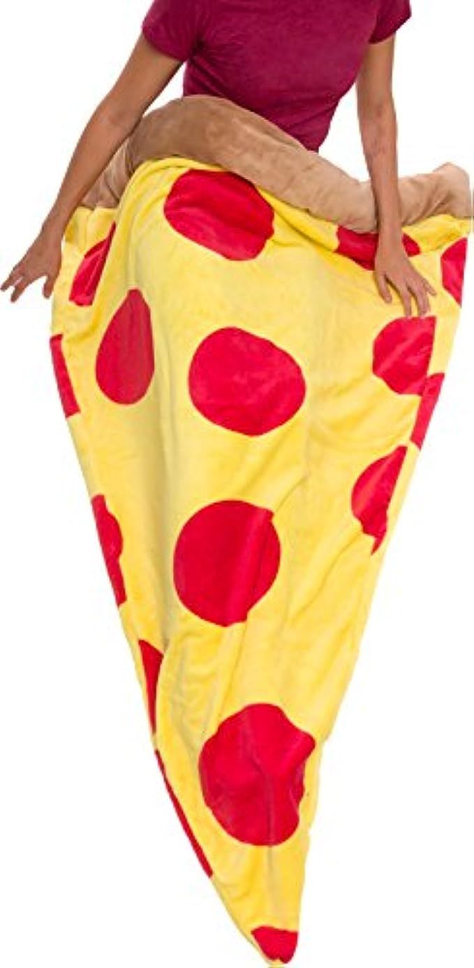 Silver Lilly Pizza Sleeping Bag - Plush Fleece Giant Pizza Slice Blanket for Kids and Adults (Adult) | Amazon (US)