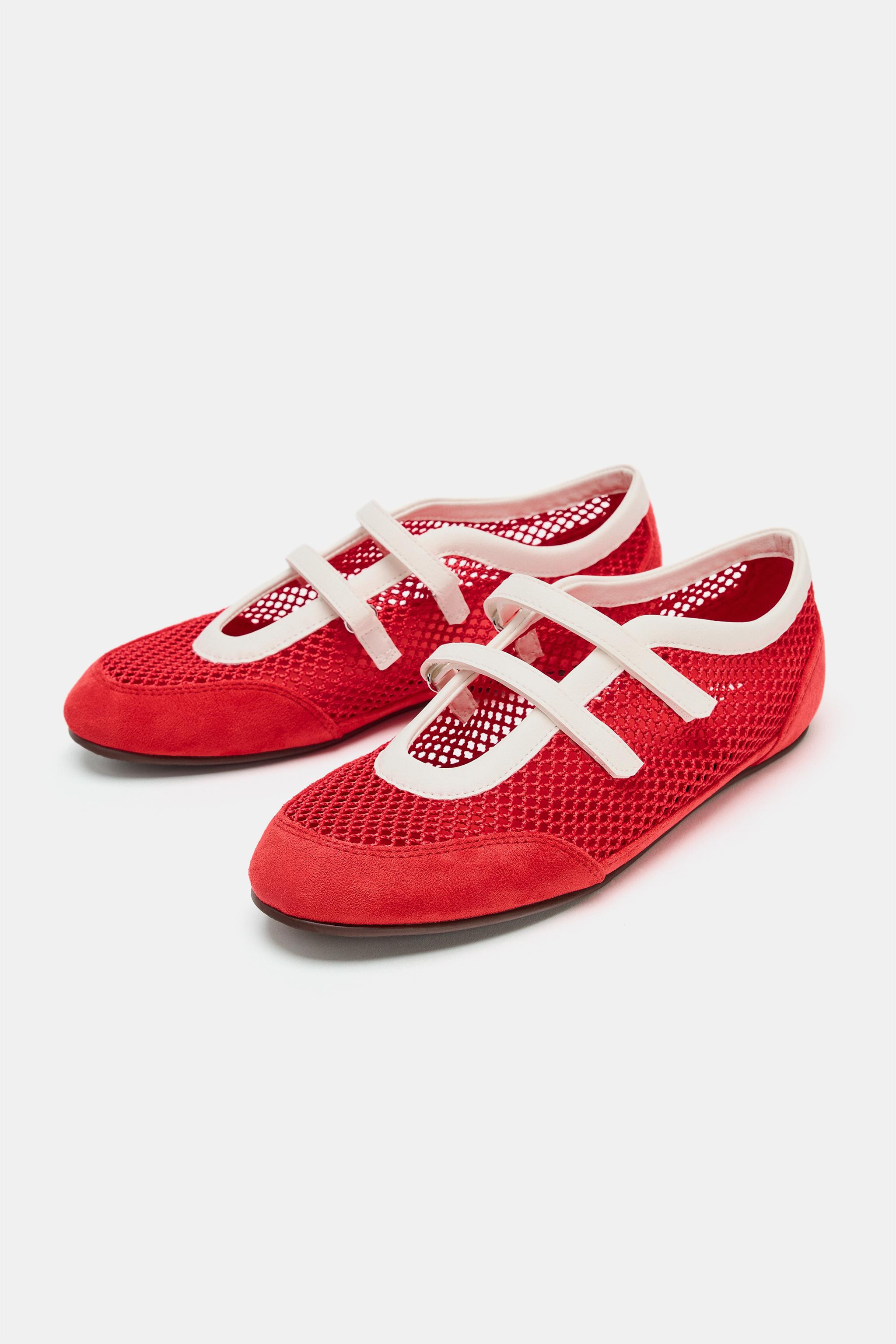 MESH SNEAKER BALLET FLATS | Zara US