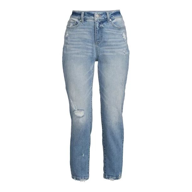 Time and Tru Women's Cropped Boyfriend Jeans - Walmart.com | Walmart (US)