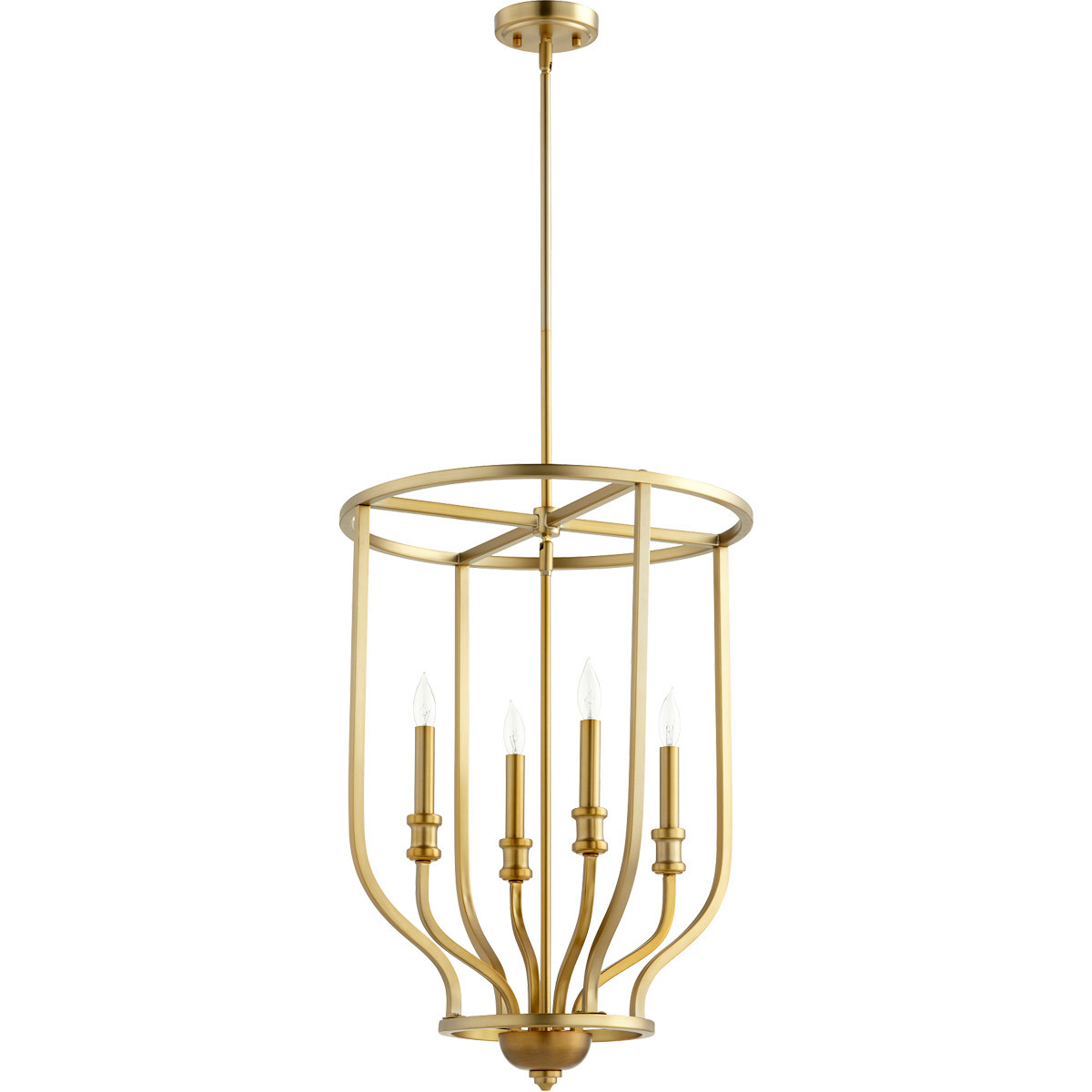 Pendants 4 Light With Aged Brass Finish Candelabra Base Bulbs 18 inch 240 Watts - Walmart.com | Walmart (US)