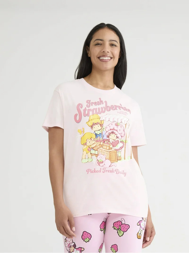Strawberry Shortcake Women's Graphic Tee with Short Sleeves, Sizes XXS-XXL | Walmart (US)
