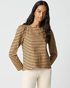 Puff-sleeve button-back top | J.Crew Factory