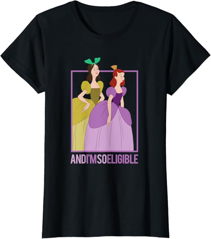 Disney Cinderella Stepsisters So Eligible Funny T-Shirt | Amazon (US)