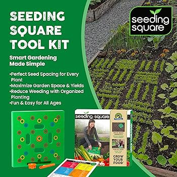 Seeding Square - Patented Seed and Seedling Spacer Tool for Bigger Harvests, Organized Plants & F... | Amazon (US)