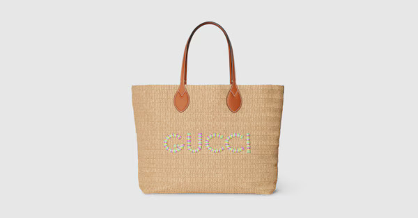 Medium tote bag with Gucci patch | Gucci (US)