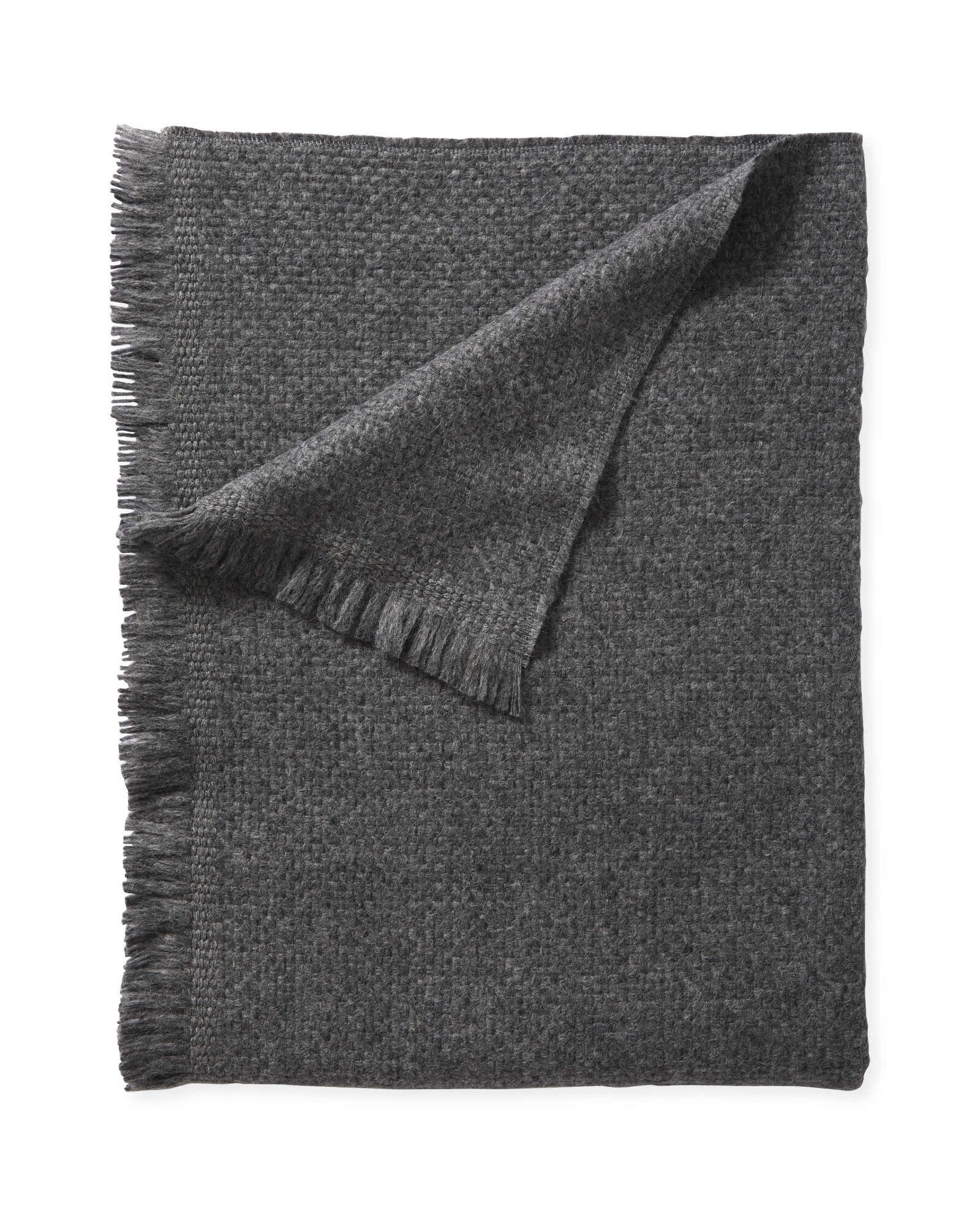 Milo Alpaca Throw - Charcoal | Serena and Lily