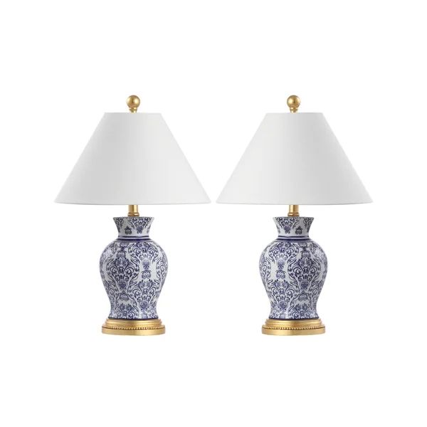 Cirebon Blue/White Table Lamp Set (Set of 2) | Wayfair North America
