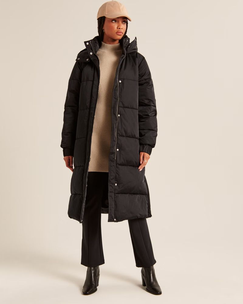 Women's Ultra Long Puffer | Women's Coats & Jackets | Abercrombie.com | Abercrombie & Fitch (US)