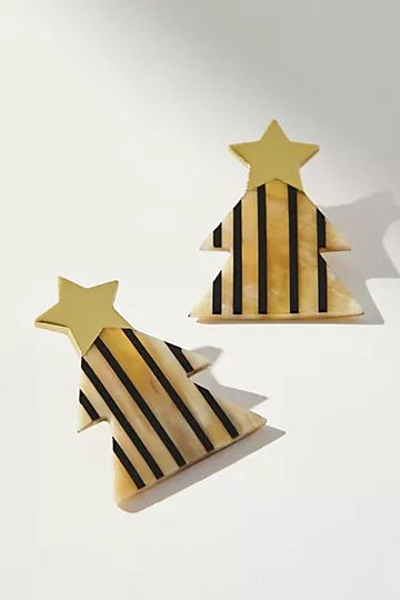 Sunshine Tienda Stripe Christmas Tree Earrings | Anthropologie (US)