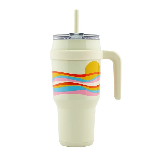 ReduceReduce Vacuum Insulated Stainless Steel Cold1 40oz Tumbler with Handle, 3 Way Lid, & Straw:... | Walmart (US)