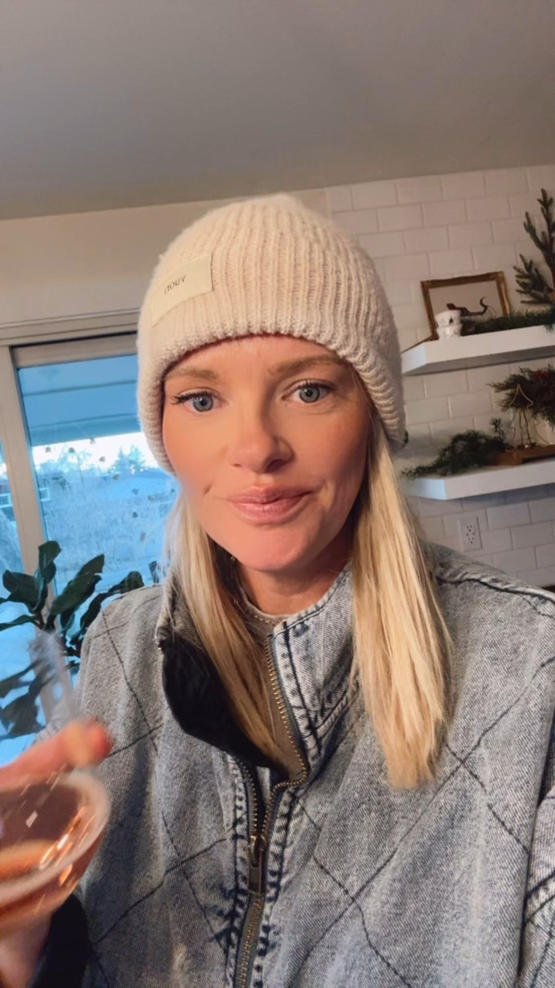 Mom life. All my favorite V’s. Vuori. Vici. VoChill  Everyone deserves a break for a cold glass, comfy yet stylish clothes, and a warm beanie. #vuori #vici #vochill @vici @vochill @vuori 

#LTKselfcare #LTKSaleAlert #LTKmomlife