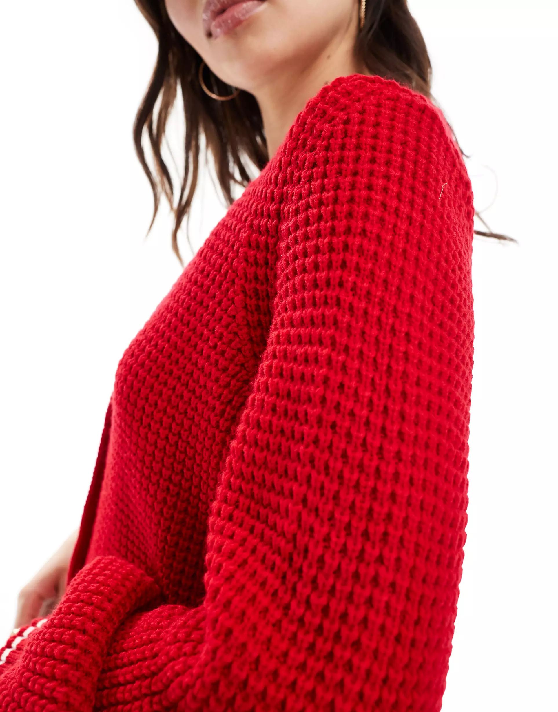 ASOS DESIGN knitted cardigan in red | ASOS | ASOS (Global)