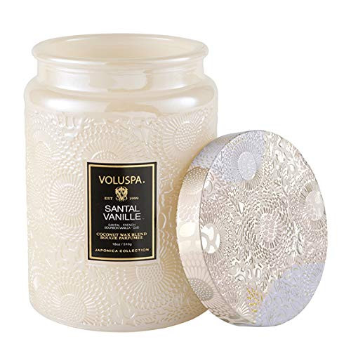 Voluspa Santal Vanille Candle | Large Glass Jar | 18 Oz | 100 Hour Burn | Vegan | All Natural Wicks  | Amazon (US)