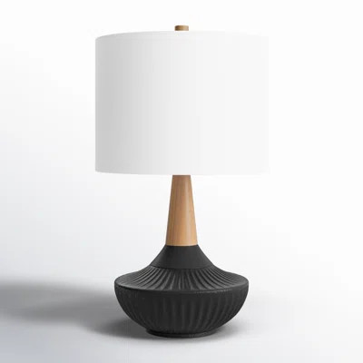 23'' Lodge Ceramic Wood Table Lamp For Living Room/bedroom | Wayfair North America