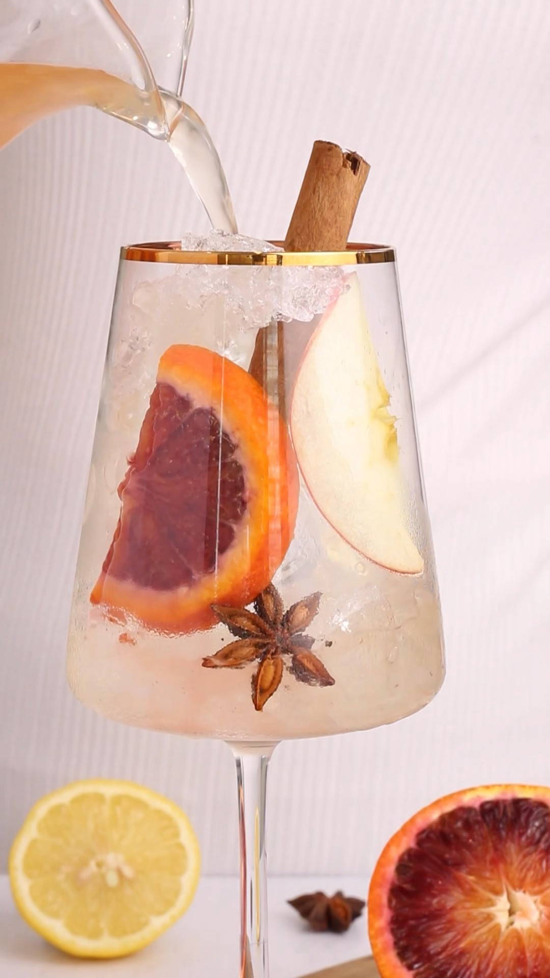 I just used my gold rim wine glasses for a Sparkling Spiced Sangria and they worked perfectly. This glassware is perfect for the holidays and holds about 1.5 cups of liquid. Really sturdy, solid, quality wine glasses, perfect for your holiday tablescape. 

#LTKhome #LTKGiftGuide #LTKHoliday