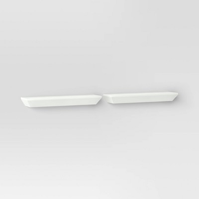 2pc Wedge Shelf Set White - Threshold™: Sustainably Sourced, No Assembly, MDF Material | Target
