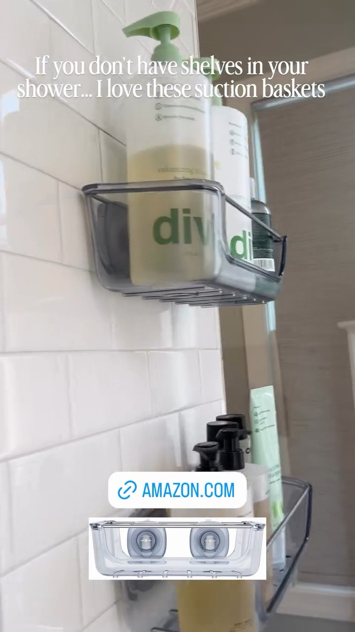 If you don't have shelves in your shower...I love these suction baskets 

 #LTKHome