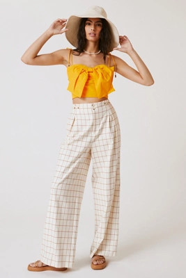 Maeve Bow-Tie Crop Top | Anthropologie (US)