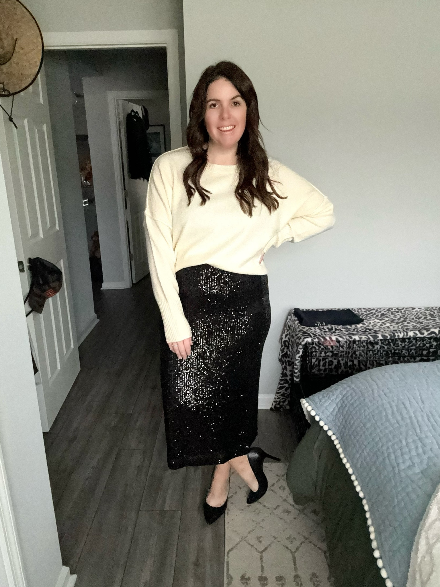Want to wear sequins, but not be fully decked out in sequins?! Take this sequin Amazon skirt and add a sweater to still have a dressy look, but you aren’t fully in sequins! The skirt comes in black and silver, runs TTS and is currently on sale! 

#LTKstyletip #LTKparties #LTKHoliday