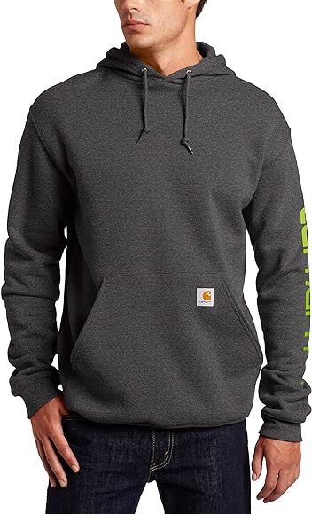 Carhartt Men's Midweight Sleeve Logo Hooded Sweatshirt (Regular and Big & Tall Sizes) | Amazon (US)