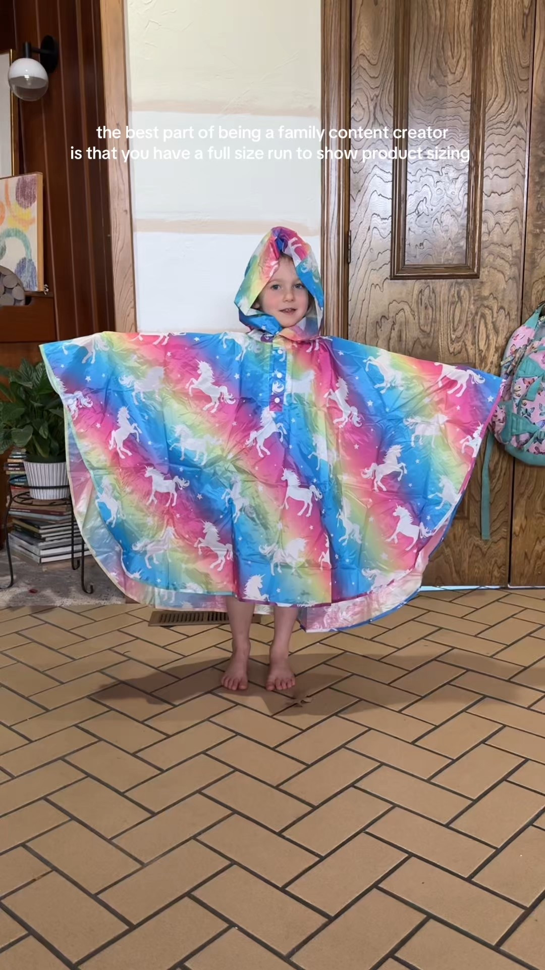 Kids rain poncho that actually works ☔️🌈

If you’re tired of bulky rain jackets, this waterproof kids poncho is the upgrade. It’s lightweight, easy to throw on, and covers everything—including backpacks (huge win for school mornings + sports moms).

What I love most:
– Waterproof + full coverage (no more soaked clothes)
– Folds into its own bag (lives in my car, diaper bag, sports bag)
– Easy for kids to put on themselves
– Perfect for travel, school, and unpredictable weather

And sizing tip: this is a medium, and it fits a HUGE range.
I used it on my 5yo, 9yo, 11yo… and even me.

So if you’re unsure what size to grab—start here. It gives you the most longevity.

One poncho > buying multiple rain jackets every season 🙌

#LTKmomlife #LTKKids #LTKSeasonal