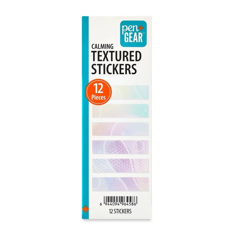 Pen+Gear Adaptive Calming Textured Stickers, 12-Pack, Colorful Patterns for Sensory Support | Walmart (US)