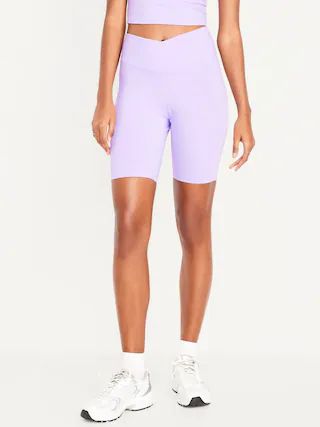 Extra High-Waisted PowerChill Biker Shorts -- 8-inch inseam | Old Navy (US)