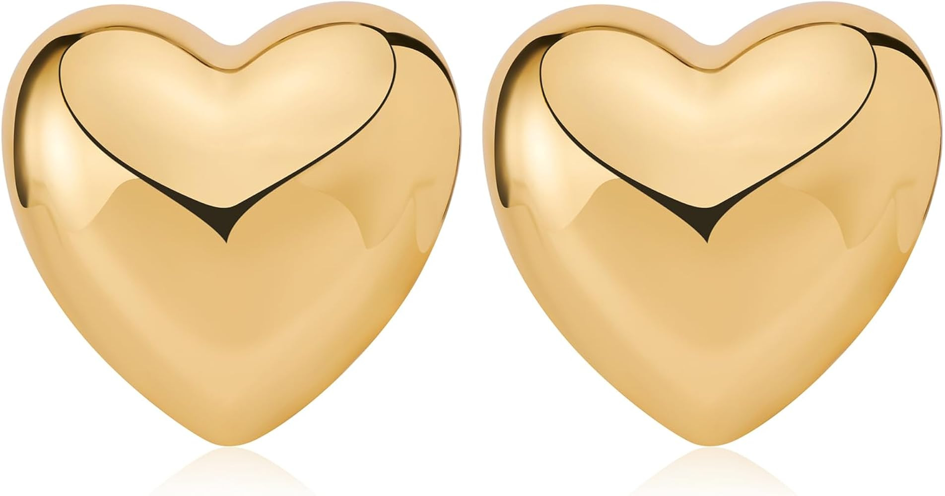 MUYAN Small Heart Stud Earrings for Women Love Heart Dainty Earrings Fashion Jewelry | Amazon (US)
