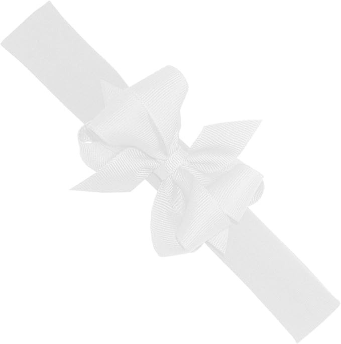 Wee Ones Baby Girls' Mini Grosgrain Double Hair Bow on Cotton/Lycra Band | Amazon (US)