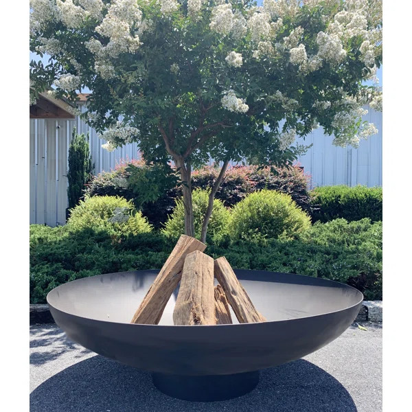 Bayshore 15'' H x 47'' W Steel Wood Burning Outdoor Fire Pit | Wayfair North America