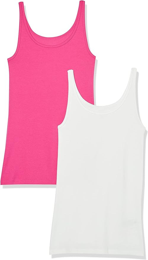 Amazon Essentials Women's Slim-Fit Thin Strap Tank Top, Pack of 2 | Amazon (US)