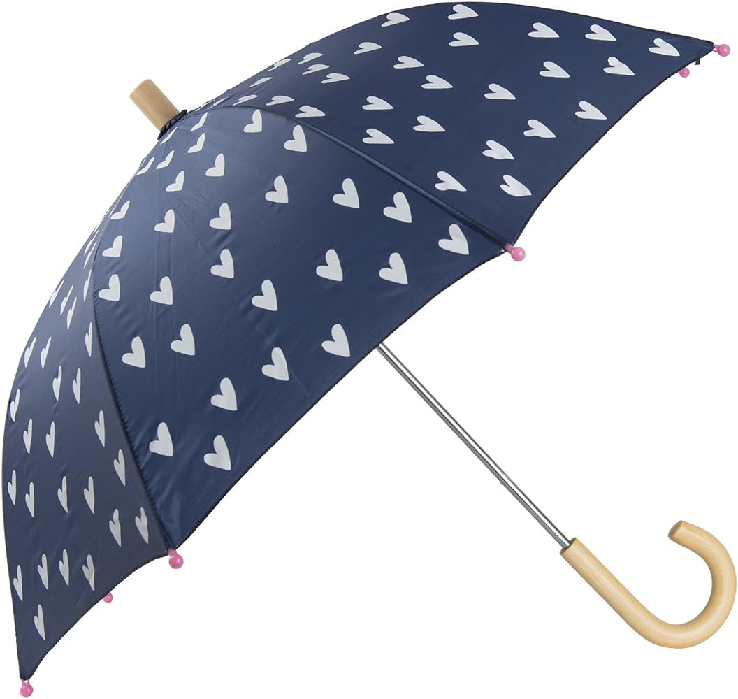 Hatley Kids Printed Umbrellas, Navy & White Hearts, One Size | Amazon (US)