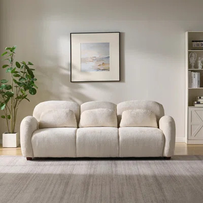 Modern 3 Seater Boucle Sofa Upholstered Couch | Wayfair North America