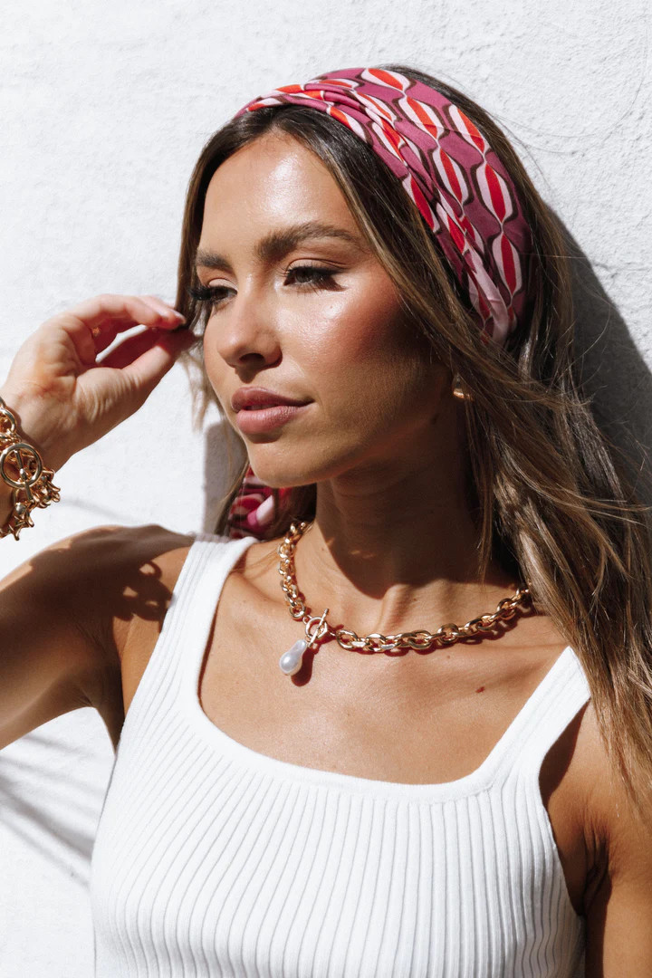 Agnes Hair Scarf - Pink Multi | Petal & Pup (US)