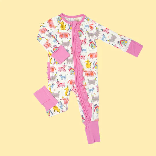 Party Puppy Ruffle Romper | Poppy Kids Co