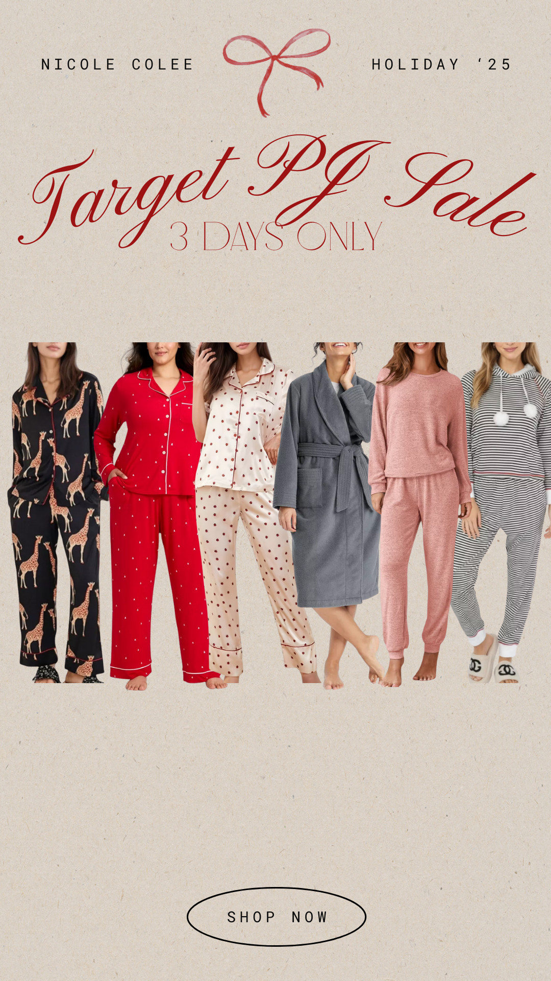 3 Days Only, 30% off Women's PJ's!! Shop my faves now and give the perfect gift to mom or the special girl in your life!!

Nicole Colee, sale, christmas pajamas, sale alert, target, pjs, loungewear 

 

#LTKGiftGuide #LTKHoliday #LTKSaleAlert