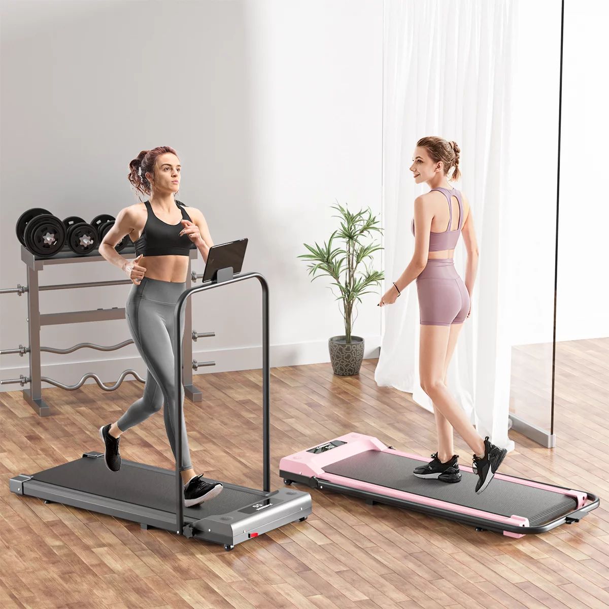 SINGES 2.25HP Foldable Electric Treadmill Family Treadmill with LCD Display and Pad Holder Motori... | Walmart (US)