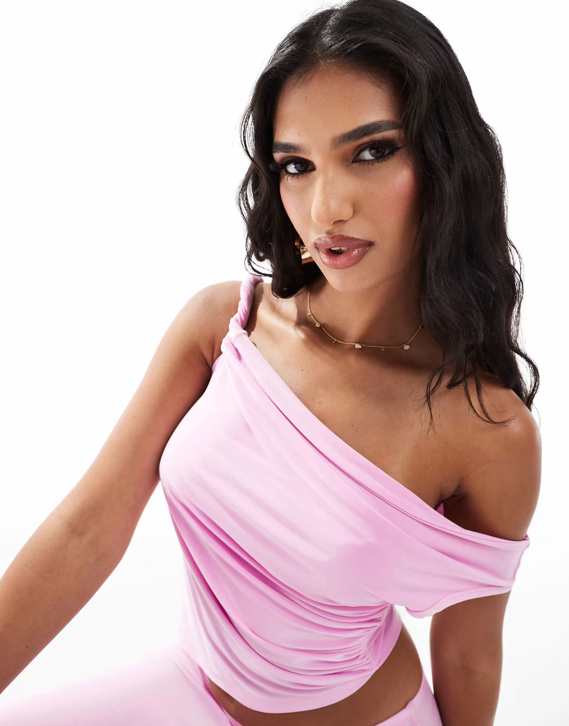 Pink Slinky Crop top | ASOS (Global)
