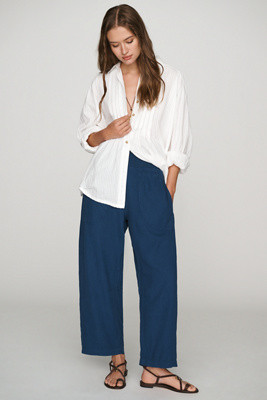 Reese Smocked Pull-On Barrel Pants | Anthropologie (US)