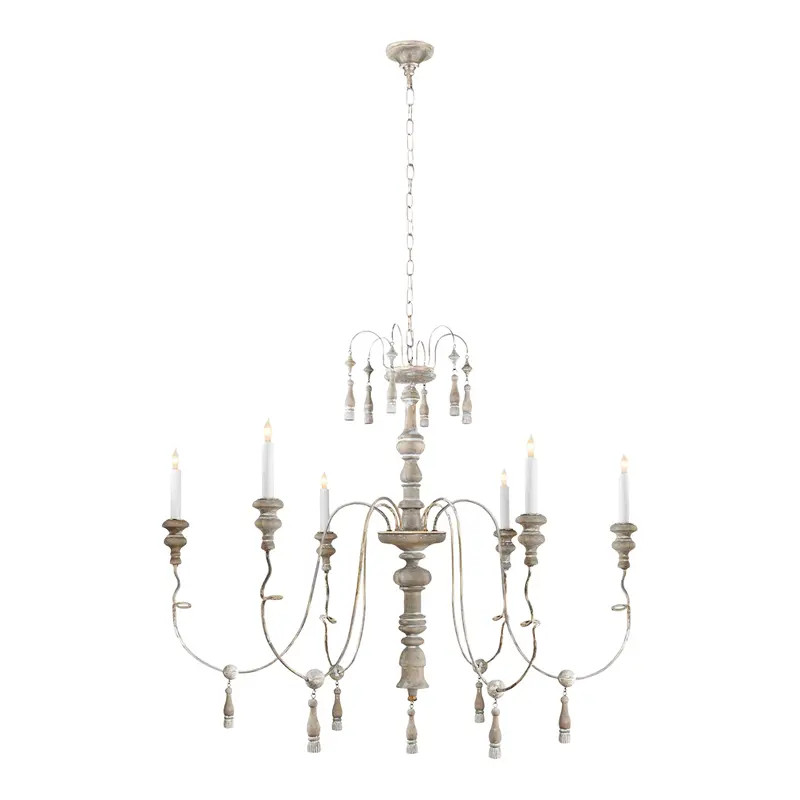 Suzanne Kasler for Visual Comfort Signature Michele Medium Chandelier in Belgian White | Chairish