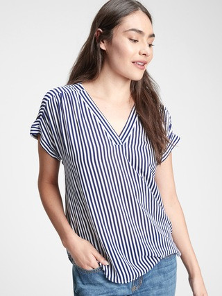 Print V-Neck Top | Gap Factory