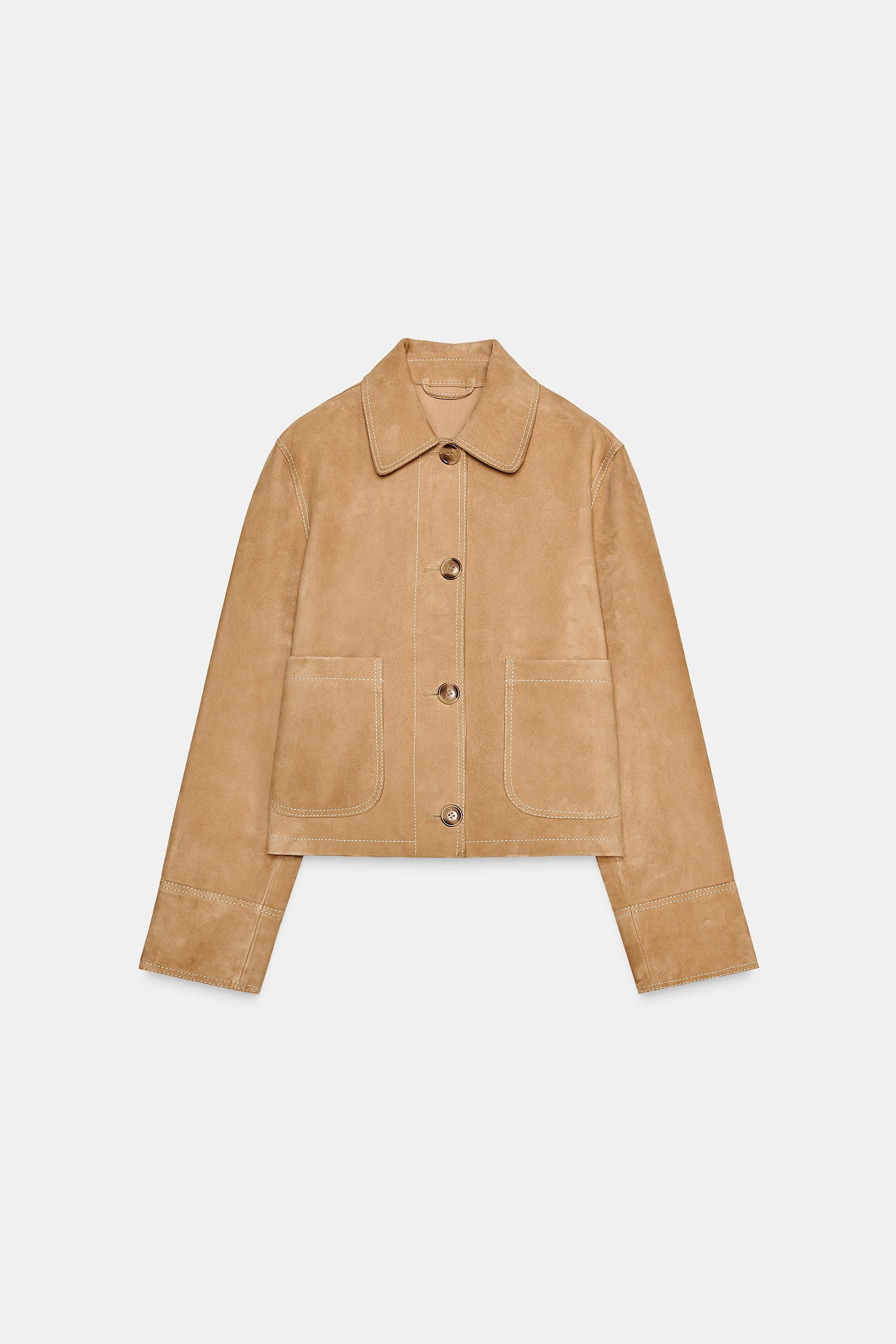 ZW COLLECTION LIMITED EDITION 100% SUEDE LEATHER JACKET | Zara UK