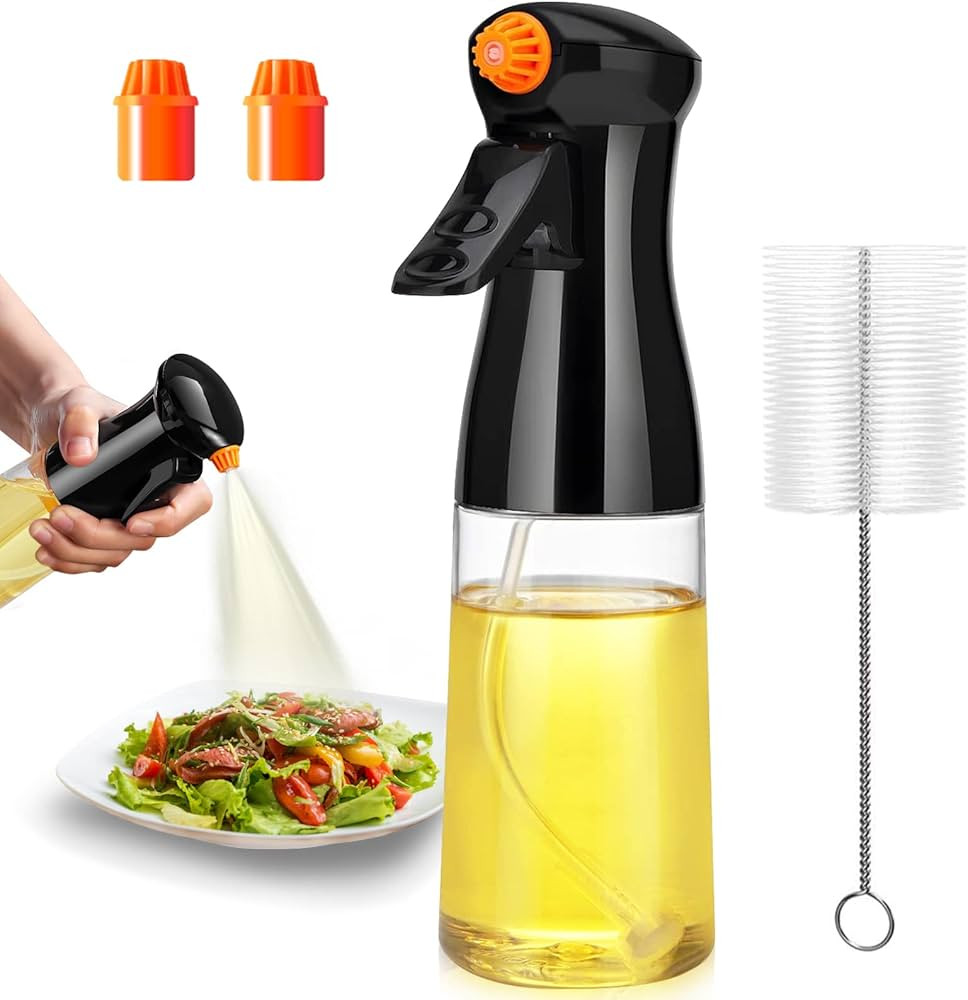 Olive Oil Sprayer for Cooking- 200ml Rotatable Nozzle Olive Oil Spray Bottle Premium Oil Mister w... | Amazon (US)